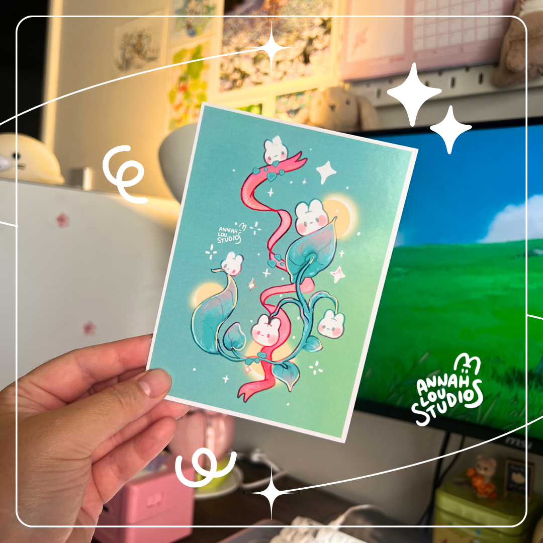 Green Buns Postcard Print