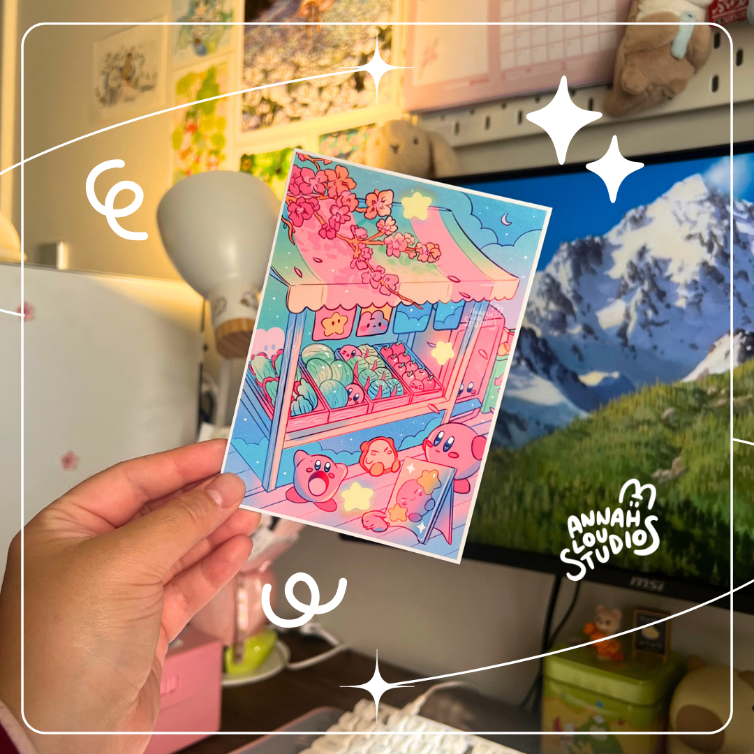 Pink Boi Market Postcard Print