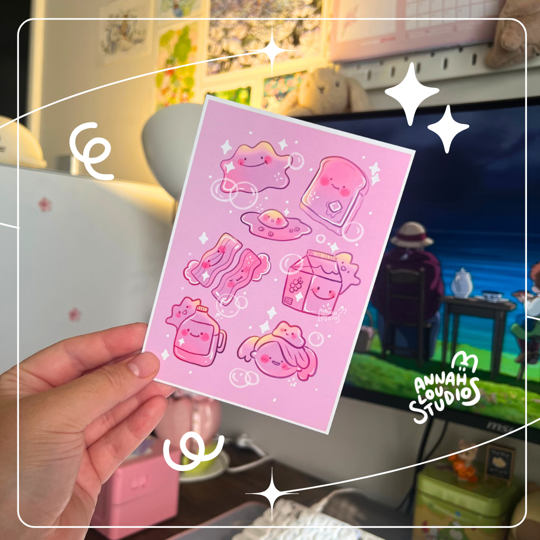 Purple Blob boi Postcard Print