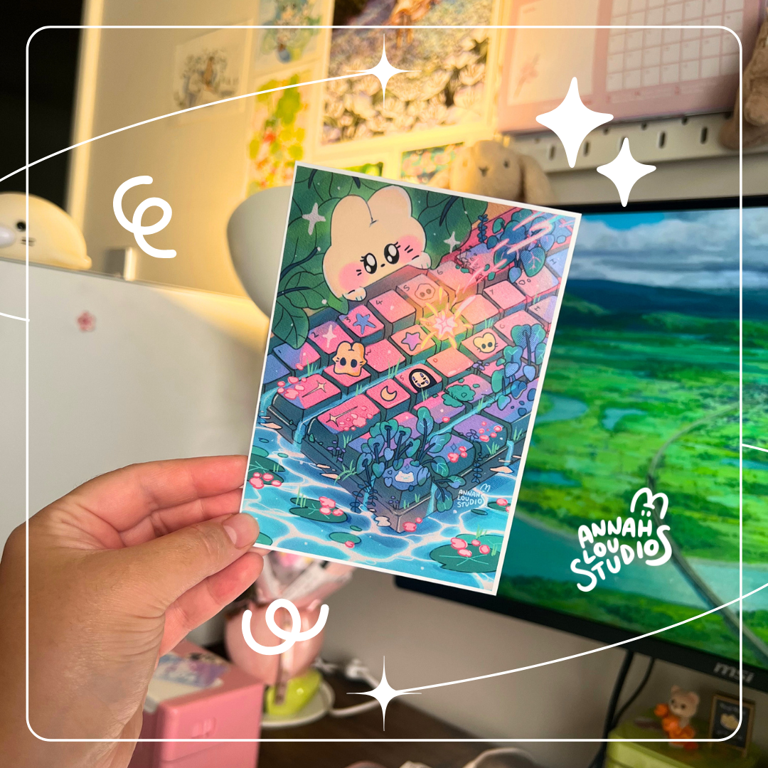 Magical Keyboard Postcard Print