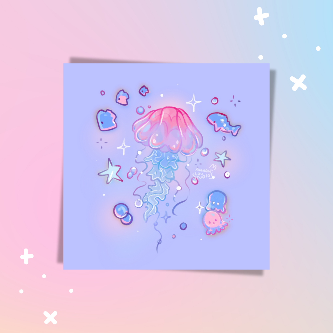 Magic Jelly A4 Square Print