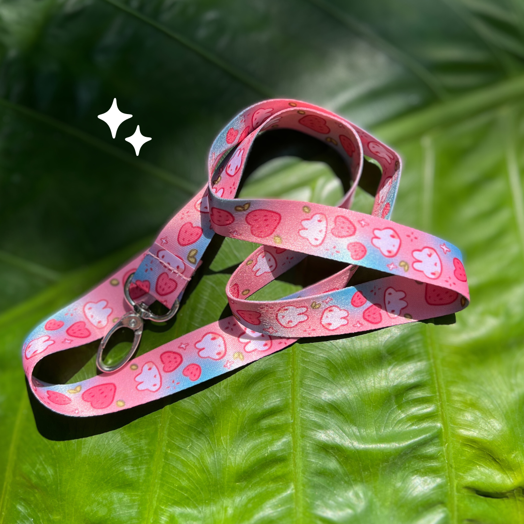 Strawberry buns Lanyard