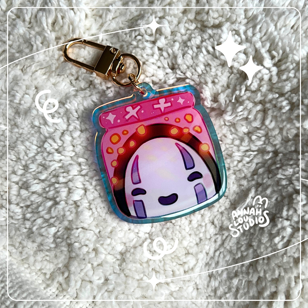 Yes Face Jar Keychain