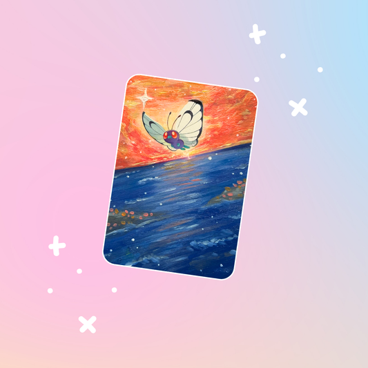 Butterfree Painted Card