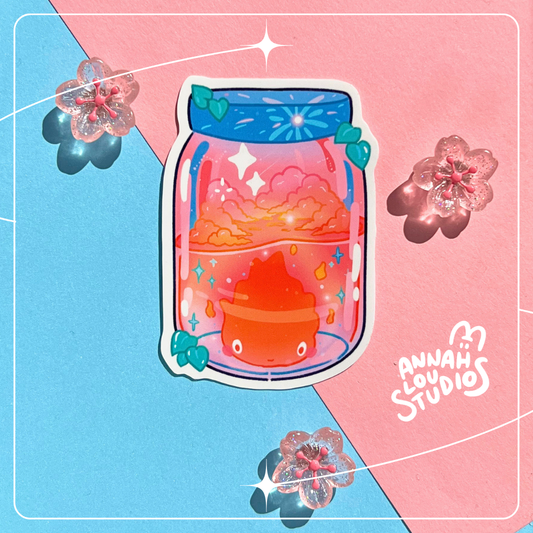 Fire Jar Vinyl Sticker